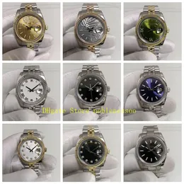 13 colori unisex con scatola originale orologio da donna uomo donna 36mm SS oro giallo 18 carati 126233 diamante romano verde 126234 126233 126231 217D