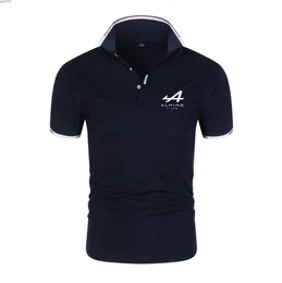 FUK3 2023 NYTT F1 TEAM POLO MÄNS Summertröja Alpine Fernando Alonso Print Casual Short Sleeve Lapel Motorcykel