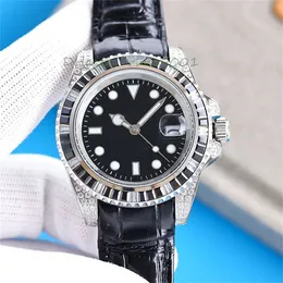 2023 zakelijk horloge automatisch mechanisch 40 mm roestvrij stalen band diamanten bezel mannen polsbandje montre de luxe kalender ontwerp vouwgesp designer horloges