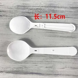 7000pcs/lot Disposable round spoon ice cream folding spoon soup scoop with opp packing