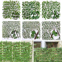 Flores decorativas verdes artificiais penduradas plantas folhas de videiras folhas 1pcs diy para decoração de decoração de banheiro em casa decoração de festa no jardim