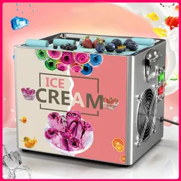 Home Thai Stir Fry Ice Cream Tools Mini Roll Machine Electric Small Desktop Fried Yogurt for 308Q