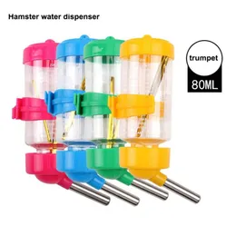 Köpek kaseleri besleyiciler 1pc 80/125ml hamster içme çeşmesi asılı içen içen rulo boncuklar su ısıtıcısı evcil hayvan sızdırmaz su dağıtıcı malzemeleri y2303