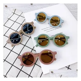 Sunglasses Childrens Cute Kids Frosted Baby Decoration Trend Glasses Beach Sunglass Uni Retro Street S Drop Delivery Maternity Access Dh42X