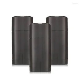 Storage Bottles 20Pcs 75ml Twist-Up Refillable Empty Gel Deodorant Stick Tube Black Transparent Container Antiperspirant