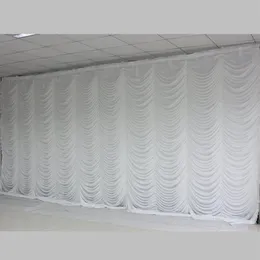 Neue 10ftx20ft Hochzeit Party Bühne Hintergrund Dekorationen Hochzeit Vorhang Hintergrund Vorhänge In Ripple Design Weiß Color280q