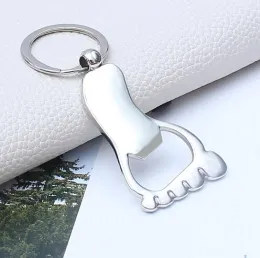 Alloy Bigfoot Bottle Openers Chain Chain Little Feet Keychains Bag Favors Favors de Baby Substy Party Gift Key Ring 0309