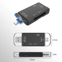 OTG USB 2.0 Type-C-kortläsare för Secure Digital/TF CardReaders splitteradapter för mobiltelefonens datortillbehör
