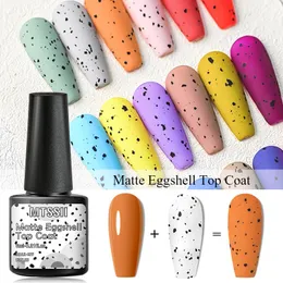 Nagelgel Mtssii 6 ml Nagellack, matt, Eierschaleneffekt, Lacke für Nägel, Kunst, Hybrid-Design, Decklack-Set