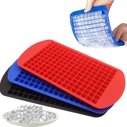 Glassverktyg 160 Grid Ice Cube Silicone Mold Silicone Ice Cube Maker Foldbar Ice Cube Tray Mini Square Ice Maker Mold Popsicle Mold Z0308