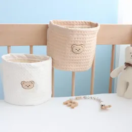 Bettwäsche-Sets Weiche Babybett-Organizer-Aufbewahrungstaschen Geschenk für Eltern Babys Baumwoll-Säuglingsbett-Hängetasche mit großer Kapazität 230309