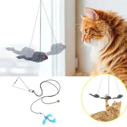 Cat Toys Toy Funny Interactive Feather Self-Excited Hanging Door Retractable Scratch Rope Mouse Stick Pet Supplies