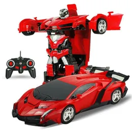 Electric/RC Car Remote Control Deformation Laddningsinduktion Transformation King Kong Robot Electric Cars Children Drop Delivery Dhypl
