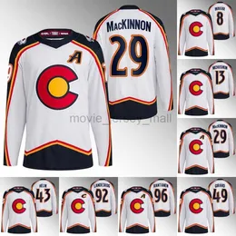 PERSONALIZZATO Colorado Nathan Kinnon Avalanche 2023 Reverse Retro Jersey Gabriel Landeskog Joe Sakic Arik Johnson Cale Makar Matt Caert Samuel