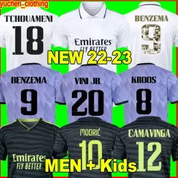 Custom Benzema Soccer Jerseys 22 23 Football Shirt Vini Jr Camavinga 120th Y-3 Alaba Hazard Asensio Modric Marcelo Real Madrids Final 2022 2