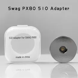 510 Adapter For SWAG px80 Vape Magnetic Connector 25mm Gold Plating Pin Metal Adaptor Converter For GTX Mesh Head With Retail PP Plastic Box Ecig Accessory