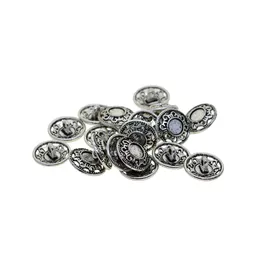 Anelli chiave da 30 pezzi in argento tibetano argento da 18 mm 0,7 pollici in bianco rotondo da 8 mm di boccia di guardia da cucina cucito 1 foro bottoni fai -da -te fai da te fai da te