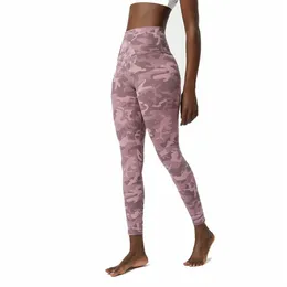 Yogaworld bayan tozluklar yoga pantolon fitness egzersiz zımparalama çıplak eğitim streç yüksek bel kamuflaj kırpılmış Align176f