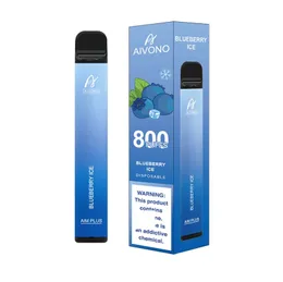 Original Aivono Plus 800 Puffs Cigarettes Jetables Descartável Vape Pen Pré-cheia 3,5ml Pod Device 2% Vapes Starter Kit Colbat 550mAh Bateria 32 Sabores Opcional