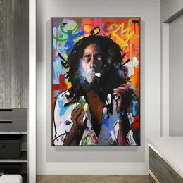 Bob Marley 초상화 아트 캔버스 그림 Cuadros 포스터 인쇄 벽 예술 거실 홈 장식