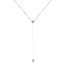 Real Moissanite Diamond Necklace for Women Tassel Pendant Top Quality 925 Sterling Silver Wedding Bridal Sex Girls Jewelry