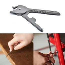 Mini Key Shape Ring Pocket Opener Screwdriver Keychain Kit Tool Survive Utility Tactical Outdoor Multi-function 6 In 1 Key