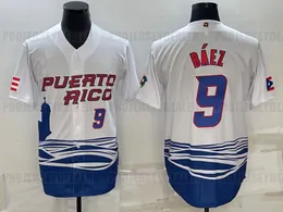Puerto Rico Baseball Jersey WBC Francisco Lindor, Correa, Baez