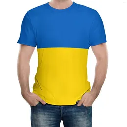 Herren-T-Shirts, Neuheit, Flagge der Ukraine_41576516, Top-T-Shirt, hochwertige Freizeit, Eur-Größe