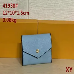 Credit Card Holder Wallet Coin Purse Keychain Classic Flower Letter Print 3D Embossed Ladies women Mens Wallets key pounch 41938# 294R