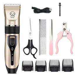 Professionele Pet Dog Hair Trimmer Clipper Electric Animal verzorging Clippers Cat Paw Claw Nail Cutter Machine scheerapparaat USB RechargeAB299C