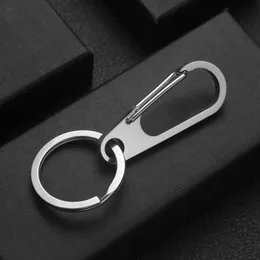 Key Rings Stainless Steel KeyChain Custom Lettering Classic Men Anti-lost Buckle Personalized Key Chain Ring Holder For Car Keyring K425