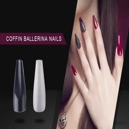 100 stcs transparant romig-wit wit false Franse stijl nagel tips kunstmatige nep nagels kunst manicure tools valse nagels231g