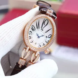 Designer quartz watch gold diamonds watches 38mm classic black brown genuine leather belt pink waterproof super bright wristwatch orologio di lusso