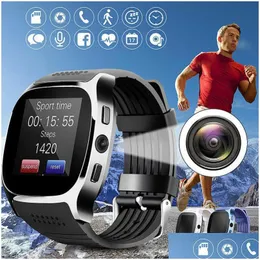Детские часы T8 Bluetooth Smart Watch с камерой Mate Mate Sim карта SIM -карта SICETER LIFE Жизненный водонепроницаемый для Android IOS Smart Wwatch Dro Dhfvt