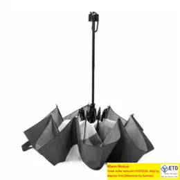 Mittelfinger-Regenschirm, winddicht, Up Yours-Regenschirm, kreativer dreifach faltbarer Sonnenschirm, modischer Schlag, schwarzer Regenschirm, Geschenk DBC