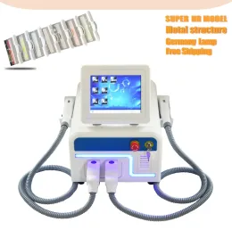 Multifunctional Elight IPL Super HR hair removal 2 handles beauty equipment face care ipl machine for hair removing skin rejuvenation tightening with free shipping