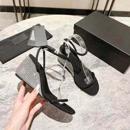 2023 Designer di lusso Nova Sandalo Estate Donna Tacchi alti Crystal 【code ：L】alexanderwang designer heels women glass slipper