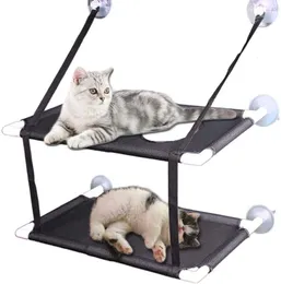 Camas de gato móveis hammock janela animal de animal de estimação para casa de sucção na parede da parede de malha suspensa de malha respirável 230309