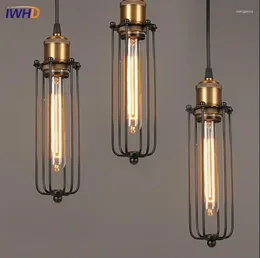 Подвесные лампы IWHD Ретро промышленная лампа для спальни винтажные светильники E27 Лампы Эдисон Висят домашнее освещение лампары