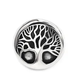 Cluster Rings Tree of Life Men's Ring Polishing Silver Color Band Party Big For Men smycken Tillbehör födelsedagspresenter