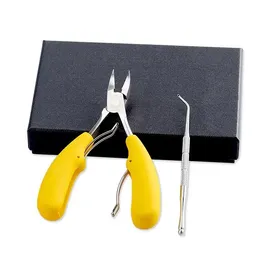 UPS Acciaio inossidabile Nail Party Favor Clipper Cutter Toe Finger Cuticole Pinza Set di strumenti per manicure con scatola per unghie spesse incarnite