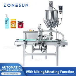 ZONESUN ZS-DTGT900M Filling Machine Automatic Butter Chocolate Rotor Pump Filler With Mixer Heater