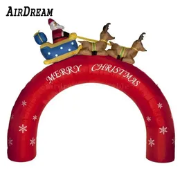 Custom cute Christmas arches Santa Claus Inflatable Arch for holiday decoration event advertisement-4