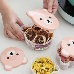 식기 세트 4pcs 어린이 플라스틱 만화 귀여운 벤토 박스 일본 야외 저장 용기 어린이 학생 전자 레인지 점심기구