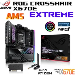 AM5 Asus Rog Crosshair X670E Extreme Plasa Me Amd Ryzen 7000 CPU Destek DDR5 128G PCIE 5.0 M.2 WiFi 6E Oyun Ana Aboard Yeni