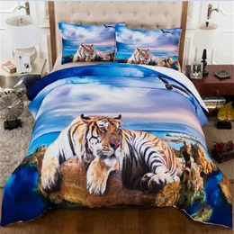 Fashion explosivo de cama praia tigre de três peças Conjunto de roupas de cama de lareira de quatro peças Setss329D