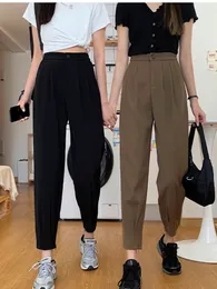 Women's Pants Capris JMPRS Casual Ankle-Length Pants Women Autumn Stretch High Waist Harem Fashion Slim Fit Solid Trouser Loose Female Thin Pant 230310