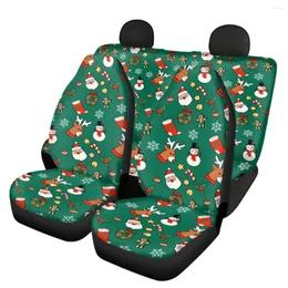 Car Seat Covers Xmas Gifts Accessories Universal Front Back Cover Set For Van SUV Decoration Auto Accessoire Voiture