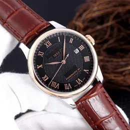 Orologio meccanico di lusso da uomo 2023, moda per il tempo libero, serie 41MM a tre pin, orologi da cintura impermeabili multifunzione