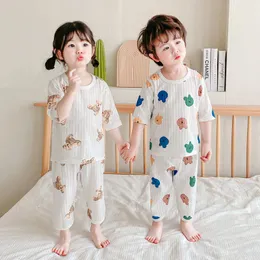 Pijama Pijama infantil de verão para garotas para casas de casal